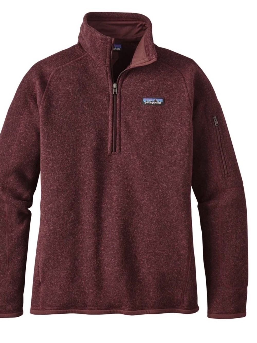 Patagonia Better Sweater 1/4 Zip Fleece - Size Large Burgundy Dark Ruby